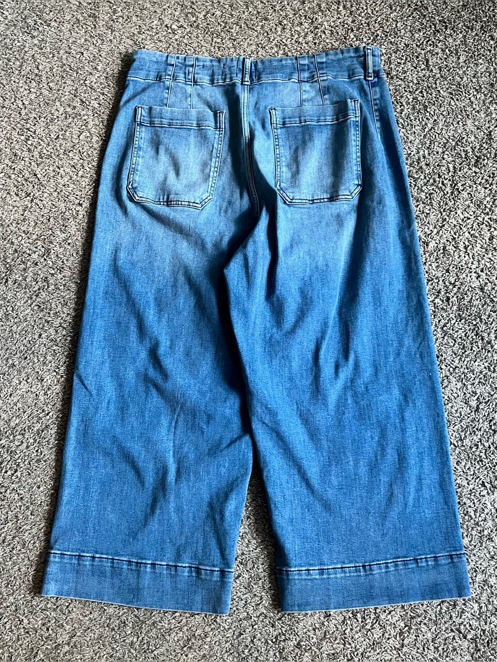Anthropologie Maeve the Colette Cropped Jeans Denim Pants Wide Leg Plus Size 18 - Picture 6 of 7